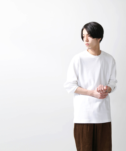 WEGO（ウィゴー）の「WEGO/ソフトタッチクルーネックカットソー（Tシャツ/カットソー・メンズ・ブラック/ホワイト/ベージュ/ホワイト系その他5・LARGE/MEDIUM/SMALL）」の8枚目の写真