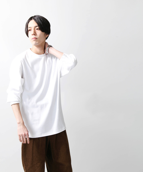 WEGO（ウィゴー）の「WEGO/ソフトタッチクルーネックカットソー（Tシャツ/カットソー・メンズ・ブラック/ホワイト/ベージュ/ホワイト系その他5・LARGE/MEDIUM/SMALL）」の10枚目の写真