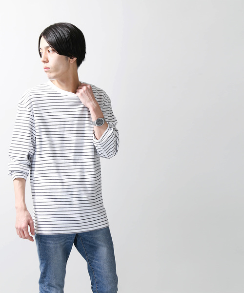 WEGO（ウィゴー）の「WEGO/ソフトタッチクルーネックカットソー（Tシャツ/カットソー・メンズ・ブラック/ホワイト/ベージュ/ホワイト系その他5・LARGE/MEDIUM/SMALL）」の12枚目の写真