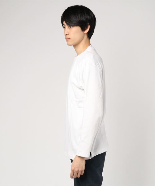 WEGO（ウィゴー）の「WEGO/ソフトタッチクルーネックカットソー（Tシャツ/カットソー・メンズ・ブラック/ホワイト/ベージュ/ホワイト系その他5・LARGE/MEDIUM/SMALL）」の6枚目の写真