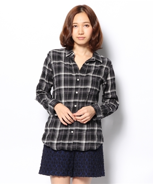 SHIPS for women(シップスフォーウィメン)の「ブラック チェック スキッパーシャツ(シャツ/ブラウス・レディース・ブラック・36/38)」の9枚目の写真