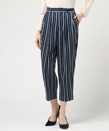 先染めマルチストライプテーパードパンツ