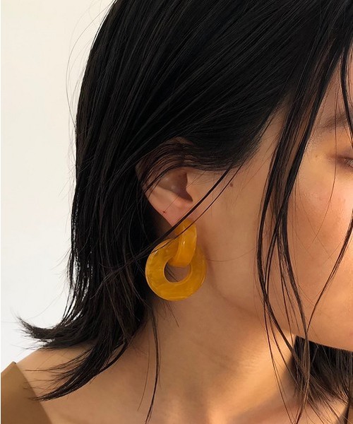 TODAYFUL(トゥデイフル)の「クリアリングピアス(ピアス(両耳用)・レディース・ブラウン/グリーン/イエロー/クリア・FREE)」の14枚目の写真