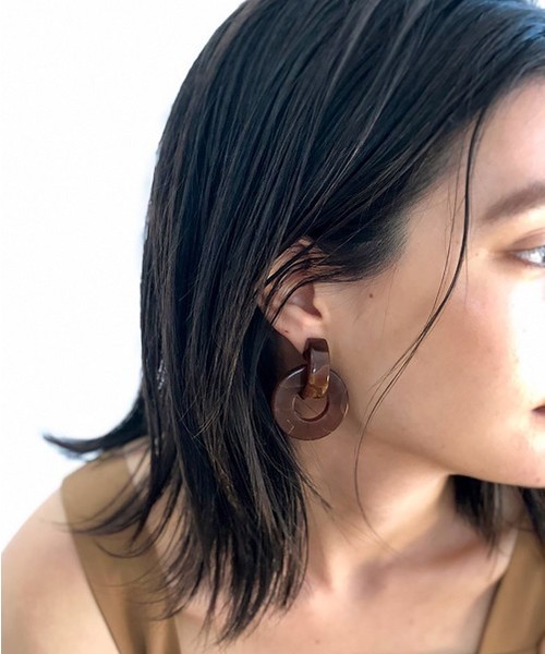 TODAYFUL(トゥデイフル)の「クリアリングピアス(ピアス(両耳用)・レディース・ブラウン/グリーン/イエロー/クリア・FREE)」の8枚目の写真