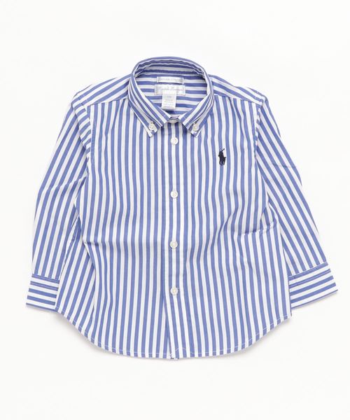 POLO RALPH LAUREN CHILDRENSWEAR（ポロ ラルフ ローレン チルドレンズウェア）の「ベンガルストライプ コットン シャツ（シャツ/ブラウス・キッズ・ブルー系5・12M/18M/24M）」の4枚目の写真