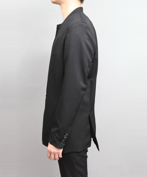 ato（アトウ）の「WOOL TWILL NO-COLLAR JACKET（ノーカラージャケット