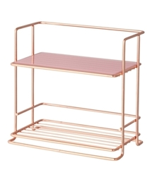 Francfranc | ワイヤーキッチンラック ガラス天板付 S コッパー(キッチンツール)