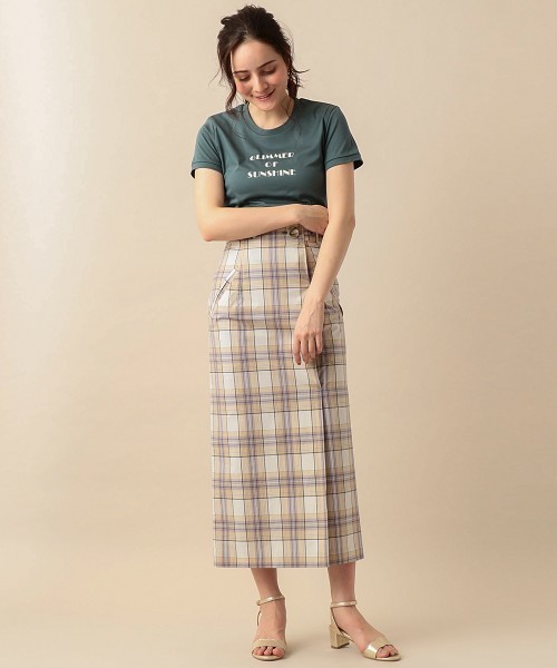 Deicy デイシー の タイプライターチェックタイトロングスカート スカート Wear