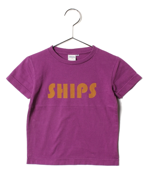 SHIPS(シップス)の「SHIPS KIDS:ロゴ ショートスリーブ TEE(kids)(Tシャツ/カットソー・キッズ・オフホワイト/パープル/ネイビー/グレー/ピンク・120/100/110/130)」の1枚目の写真