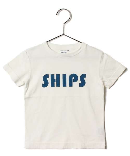 SHIPS(シップス)の「SHIPS KIDS:ロゴ ショートスリーブ TEE(kids)(Tシャツ/カットソー・キッズ・オフホワイト/パープル/ネイビー/グレー/ピンク・120/100/110/130)」の2枚目の写真