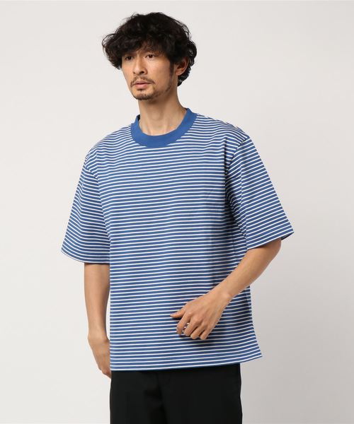 CRAFT STANDARD BOUTIQUE（クラフトスタンダードブティック）の「ハイネック半袖カットプルオーバー ☆●（Tシャツ/カットソー・メンズ・ブラック/ブルー/ネイビー/アイボリー/グリーン/グレー系その他・LL/L/M）」の6枚目の写真