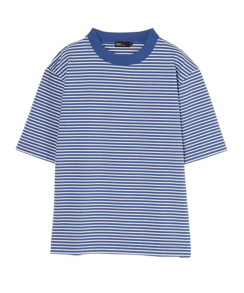 CRAFT STANDARD BOUTIQUE（クラフトスタンダードブティック）の「ハイネック半袖カットプルオーバー ☆●（Tシャツ/カットソー・メンズ・ブラック/ブルー/ネイビー/アイボリー/グリーン/グレー系その他・LL/L/M）」の7枚目の写真