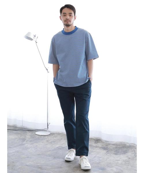 CRAFT STANDARD BOUTIQUE（クラフトスタンダードブティック）の「ハイネック半袖カットプルオーバー ☆●（Tシャツ/カットソー・メンズ・ブラック/ブルー/ネイビー/アイボリー/グリーン/グレー系その他・LL/L/M）」の8枚目の写真