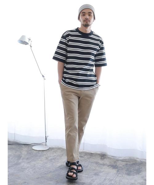 CRAFT STANDARD BOUTIQUE（クラフトスタンダードブティック）の「ハイネック半袖カットプルオーバー ☆●（Tシャツ/カットソー・メンズ・ブラック/ブルー/ネイビー/アイボリー/グリーン/グレー系その他・LL/L/M）」の11枚目の写真