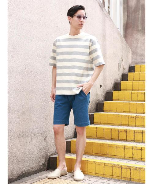 CRAFT STANDARD BOUTIQUE（クラフトスタンダードブティック）の「ハイネック半袖カットプルオーバー ☆●（Tシャツ/カットソー・メンズ・ブラック/ブルー/ネイビー/アイボリー/グリーン/グレー系その他・LL/L/M）」の9枚目の写真