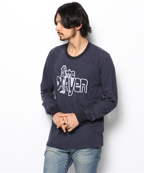 HYSTERIC GLAMOUR(ヒステリックグラマー)の「THE PLAYER pt T-SH(Tシャツ/カットソー・メンズ・ネイビー/チャコールグレー・MEDIUM/SMALL/LARGE)」の1枚目の写真