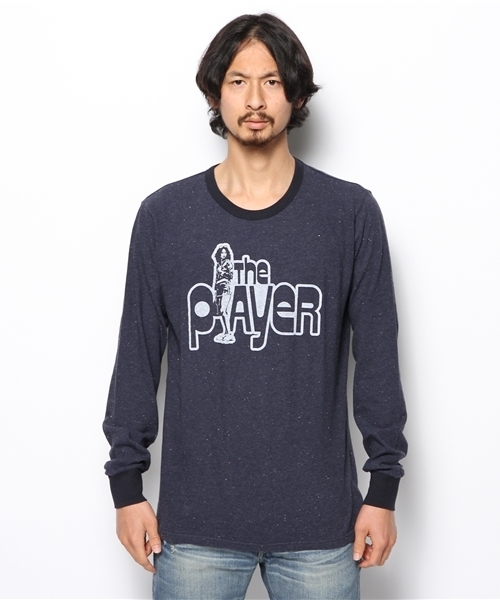 HYSTERIC GLAMOUR(ヒステリックグラマー)の「THE PLAYER pt T-SH(Tシャツ/カットソー・メンズ・ネイビー/チャコールグレー・MEDIUM/SMALL/LARGE)」の3枚目の写真