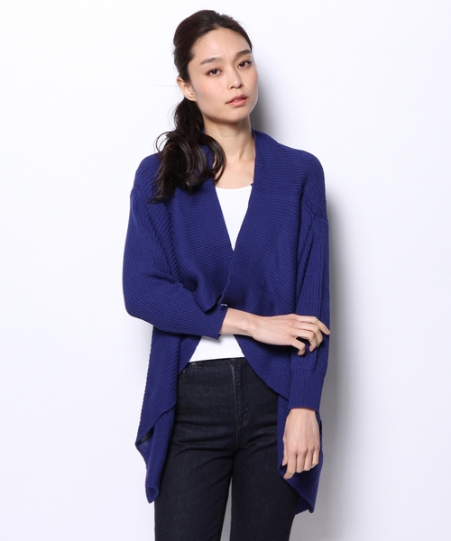 JOSEPH(ジョセフ)の「COTTON PEARL STITCH カーディガン(カーディガン/ボレロ・レディース・アイボリー系/ダルブルー系/ネイビー系・MEDIUM)」の1枚目の写真