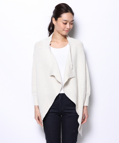 JOSEPH(ジョセフ)の「COTTON PEARL STITCH カーディガン(カーディガン/ボレロ・レディース・アイボリー系/ダルブルー系/ネイビー系・MEDIUM)」の8枚目の写真