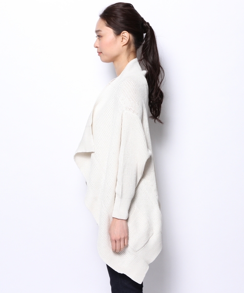 JOSEPH(ジョセフ)の「COTTON PEARL STITCH カーディガン(カーディガン/ボレロ・レディース・アイボリー系/ダルブルー系/ネイビー系・MEDIUM)」の7枚目の写真