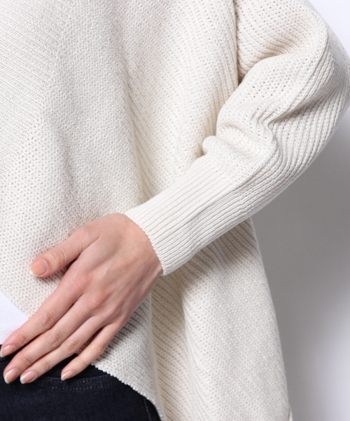 JOSEPH(ジョセフ)の「COTTON PEARL STITCH カーディガン(カーディガン/ボレロ・レディース・アイボリー系/ダルブルー系/ネイビー系・MEDIUM)」の4枚目の写真