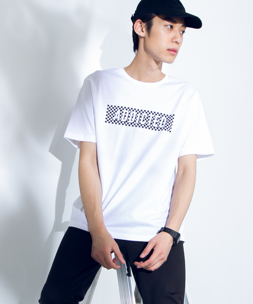 WEGO（ウィゴー）の「WEGO/チェッカーボックスロゴTシャツ（Tシャツ/カットソー・メンズ・ホワイト/ブラック/ホワイト系その他/ブラック系その他・SMALL/MEDIUM/LARGE）」の20枚目の写真