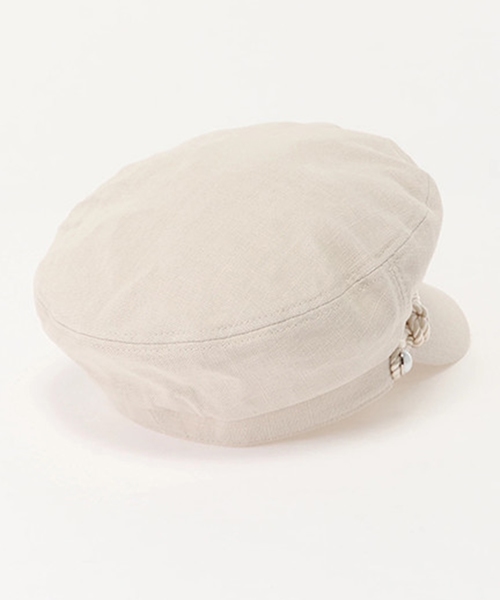 LIPSERVICE（リップサービス）の「ポイントパールリネンキャスケット（キャスケット・レディース・アイボリー/ブラック・FREE）」の7枚目の写真