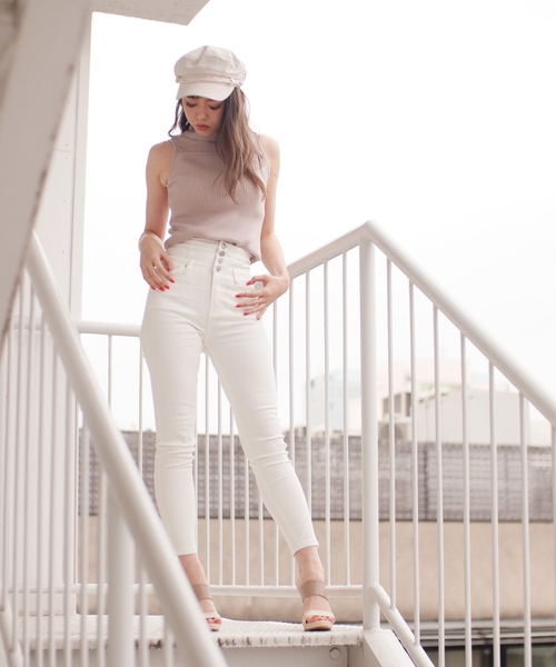 LIPSERVICE（リップサービス）の「ポイントパールリネンキャスケット（キャスケット・レディース・アイボリー/ブラック・FREE）」の9枚目の写真