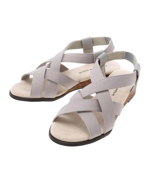 AMERICAN HOLIC（アメリカンホリック）の「ウェッジヒールサンダル（サンダル・レディース・ブラック/グレー・S/M/L）」の3枚目の写真