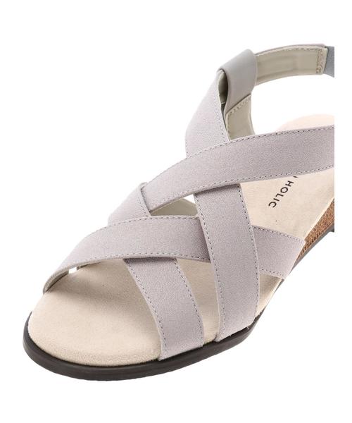 AMERICAN HOLIC（アメリカンホリック）の「ウェッジヒールサンダル（サンダル・レディース・ブラック/グレー・S/M/L）」の6枚目の写真