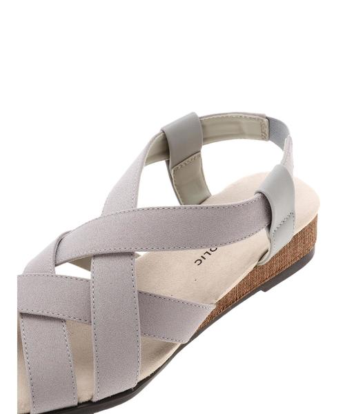 AMERICAN HOLIC（アメリカンホリック）の「ウェッジヒールサンダル（サンダル・レディース・ブラック/グレー・S/M/L）」の8枚目の写真