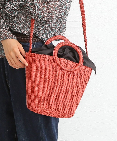 2way丸ハンドル巾着トートショルダーカゴバッグ かごバッグ Base ベース のファッション通販 Zozotown