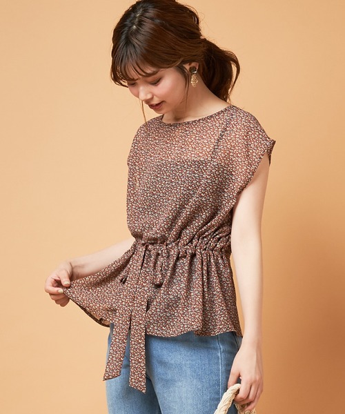 natural couture(ナチュラルクチュール)の「PP前後2WAYウエストリボンブラウス(シャツ/ブラウス・レディース・ブラック/アイボリー/ラベンダー/その他1/その他2/その他3・FREE)」の6枚目の写真