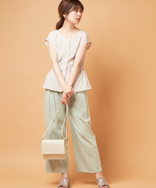 natural couture(ナチュラルクチュール)の「PP前後2WAYウエストリボンブラウス(シャツ/ブラウス・レディース・ブラック/アイボリー/ラベンダー/その他1/その他2/その他3・FREE)」の7枚目の写真