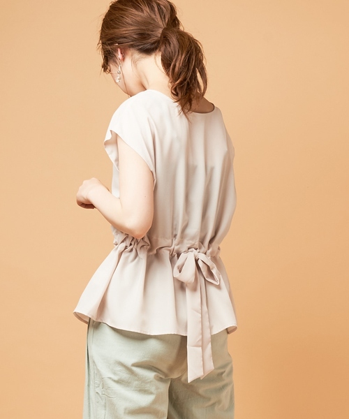 natural couture(ナチュラルクチュール)の「PP前後2WAYウエストリボンブラウス(シャツ/ブラウス・レディース・ブラック/アイボリー/ラベンダー/その他1/その他2/その他3・FREE)」の9枚目の写真