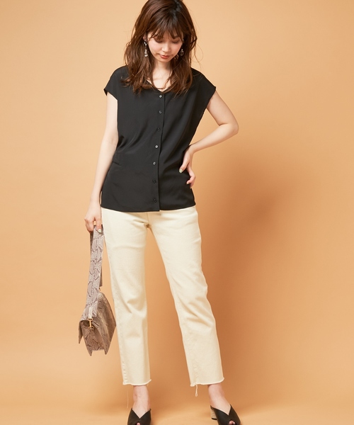 natural couture(ナチュラルクチュール)の「PP前後2WAYウエストリボンブラウス(シャツ/ブラウス・レディース・ブラック/アイボリー/ラベンダー/その他1/その他2/その他3・FREE)」の10枚目の写真