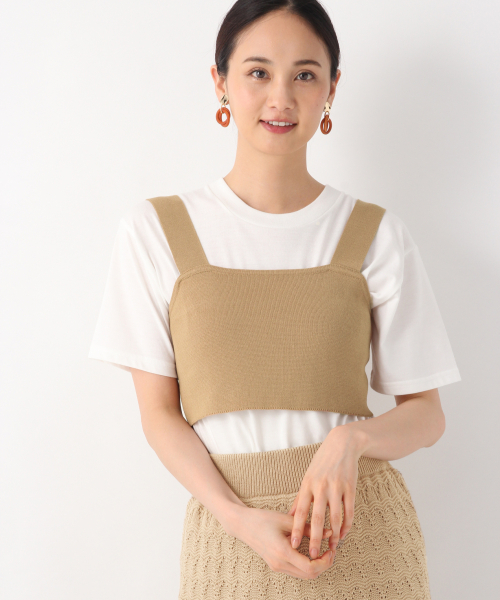 GLOBAL WORK（グローバルワーク）の「洗えるニットビスチェ/839031（その他トップス・レディース・ブラック/オフホワイト/ベージュ系その他3・FREE）」の3枚目の写真