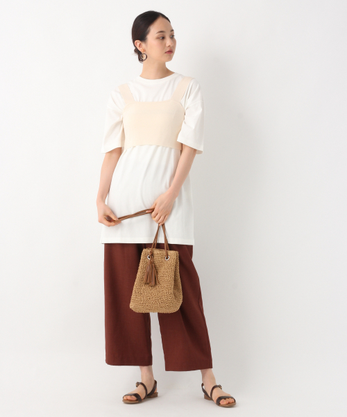 GLOBAL WORK（グローバルワーク）の「洗えるニットビスチェ/839031（その他トップス・レディース・ブラック/オフホワイト/ベージュ系その他3・FREE）」の4枚目の写真