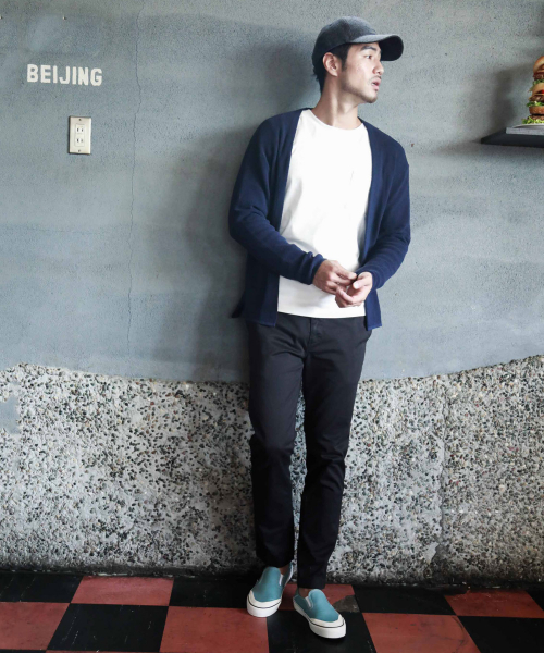 BAYFLOW（ベイフロー）の「ベーシックチノスリムストレート（チノパンツ・メンズ・ブルー/ベージュ/ブラック・SMALL/MEDIUM/LARGE）」の4枚目の写真