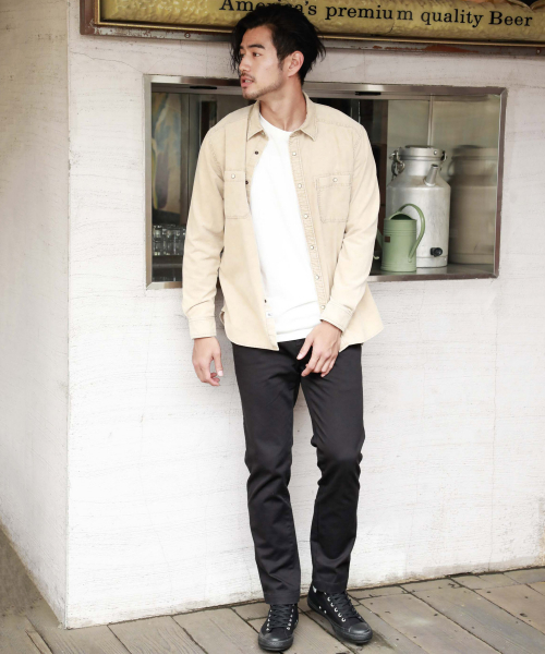 BAYFLOW（ベイフロー）の「ベーシックチノスリムストレート（チノパンツ・メンズ・ブルー/ベージュ/ブラック・SMALL/MEDIUM/LARGE）」の5枚目の写真