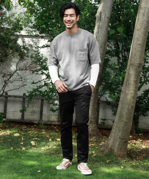 BAYFLOW（ベイフロー）の「ベーシックチノスリムストレート（チノパンツ・メンズ・ブルー/ベージュ/ブラック・SMALL/MEDIUM/LARGE）」の7枚目の写真