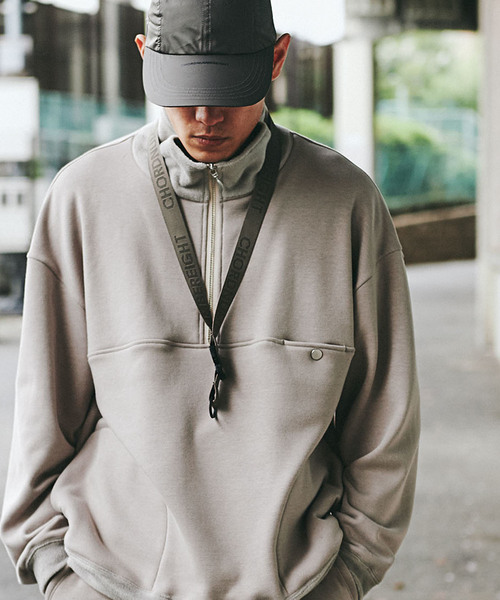 CHORD NUMBER EIGHT(コードナンバーエイト)の「HALF ZIP SWEAT(スウェット・メンズ・ブラック/ライトグレー・L/M/S)」の1枚目の写真
