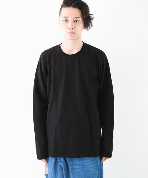 KAZUYUKI KUMAGAI ATTACHMENT（カズユキクマガイアタッチメント）の「ウォッシャブルウールスヴィン裏毛 クルーネックドルマンL/S（Tシャツ/カットソー・メンズ・ホワイト/ブラック/ライトブルー・1/2/3）」の3枚目の写真