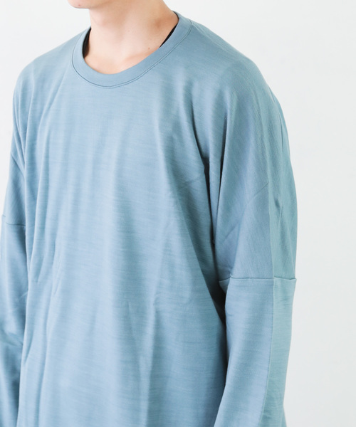 KAZUYUKI KUMAGAI ATTACHMENT（カズユキクマガイアタッチメント）の「ウォッシャブルウールスヴィン裏毛 クルーネックドルマンL/S（Tシャツ/カットソー・メンズ・ホワイト/ブラック/ライトブルー・1/2/3）」の19枚目の写真