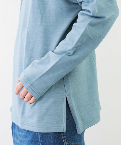 KAZUYUKI KUMAGAI ATTACHMENT（カズユキクマガイアタッチメント）の「ウォッシャブルウールスヴィン裏毛 クルーネックドルマンL/S（Tシャツ/カットソー・メンズ・ホワイト/ブラック/ライトブルー・1/2/3）」の18枚目の写真