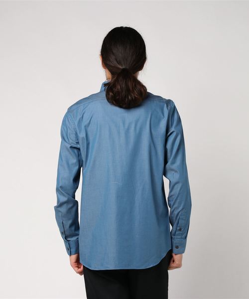 COMME CA MEN（コムサメン）の「カッタウェイカラー　ダンガリーシャツ（シャツ/ブラウス・メンズ・ネイビー/ブルー・SMALL/MEDIUM/LARGE）」の3枚目の写真
