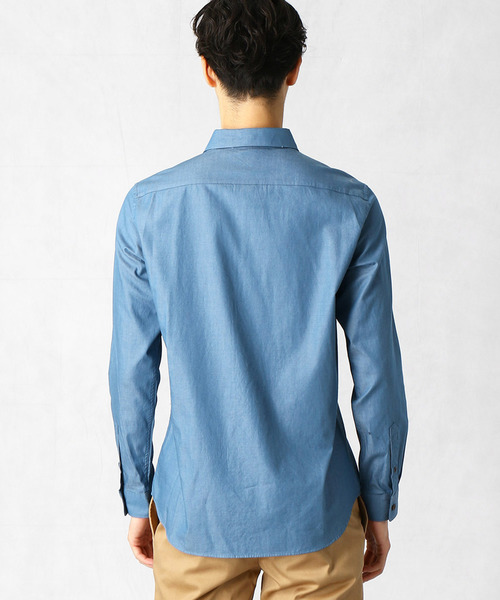 COMME CA MEN（コムサメン）の「カッタウェイカラー　ダンガリーシャツ（シャツ/ブラウス・メンズ・ネイビー/ブルー・SMALL/MEDIUM/LARGE）」の8枚目の写真