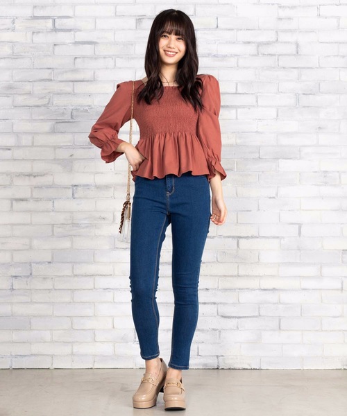 WEGO（ウィゴー）の「WEGO/スクエアシャーリングブラウス（シャツ/ブラウス・レディース・ベージュ/グリーン/ライトブラウン・FREE）」の15枚目の写真