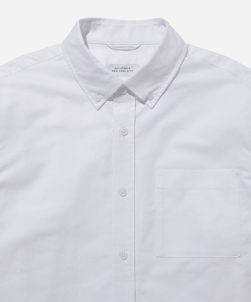 Saturdays NYC（サタデーズ ニューヨークシティ ）の「Crosby Oxford With Branding（シャツ/ブラウス・メンズ・チャコールグレー/ホワイト/ネイビー/ブルー・XL/XS/S/M/L）」の8枚目の写真