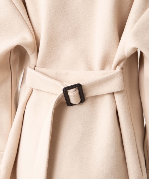 WEGO（ウィゴー）の「DISPARK/ベルト付きCPOシャツジャケット（ミリタリージャケット・レディース・アイボリー/ライトブラウン・FREE）」の13枚目の写真